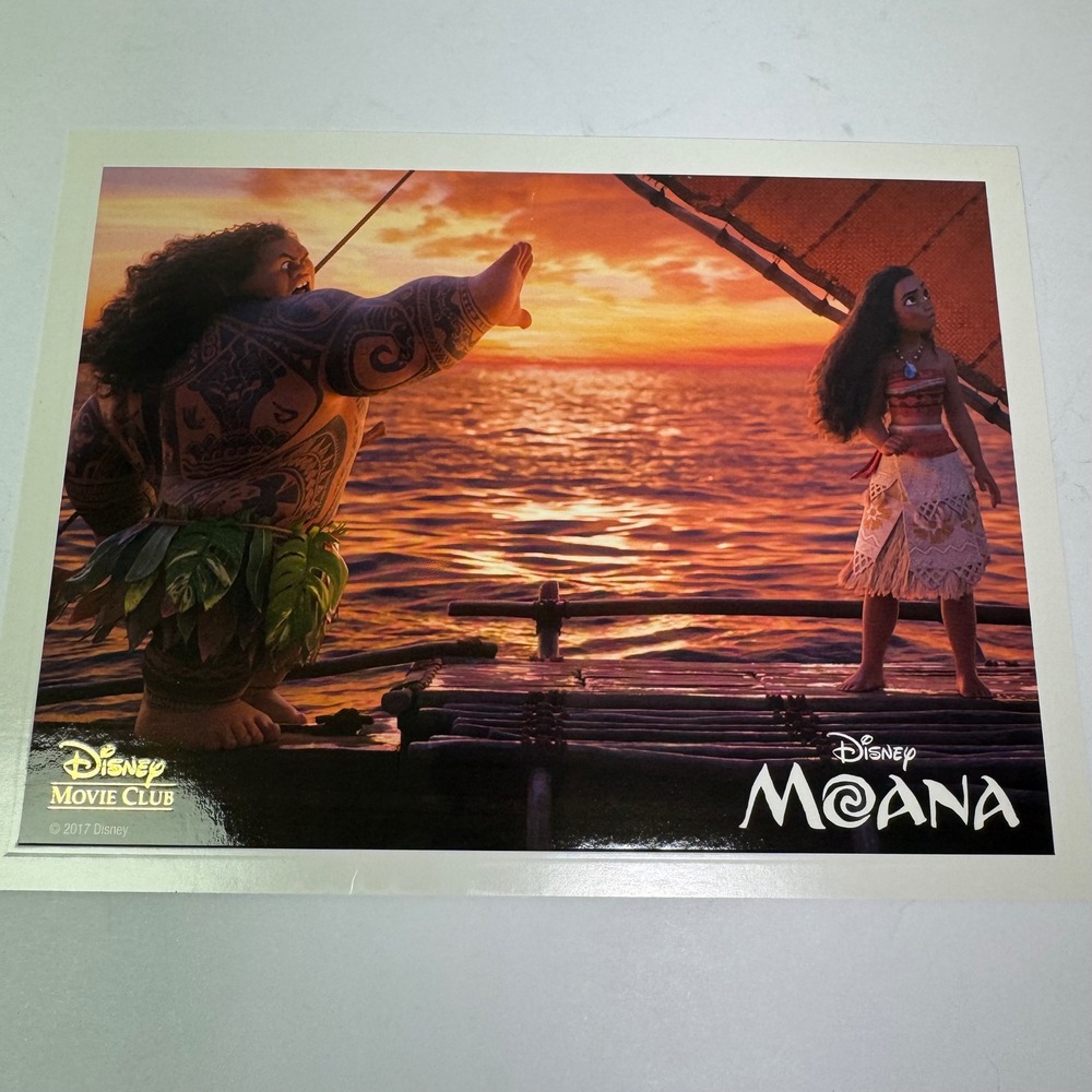 Moana Disney Movie Club Maui 5x7 inch Lithograph 2017 Collectible Artwork Print